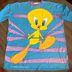 Vintage 1992 Tweety Bird Looney Tunes American Characters T Shirt Single Stitch